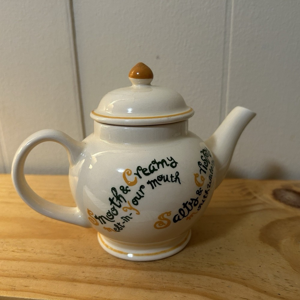 Vintage Mister Donut Teapot FITCH USA Novelty Ceramic Cream Top Creamer / Teapot